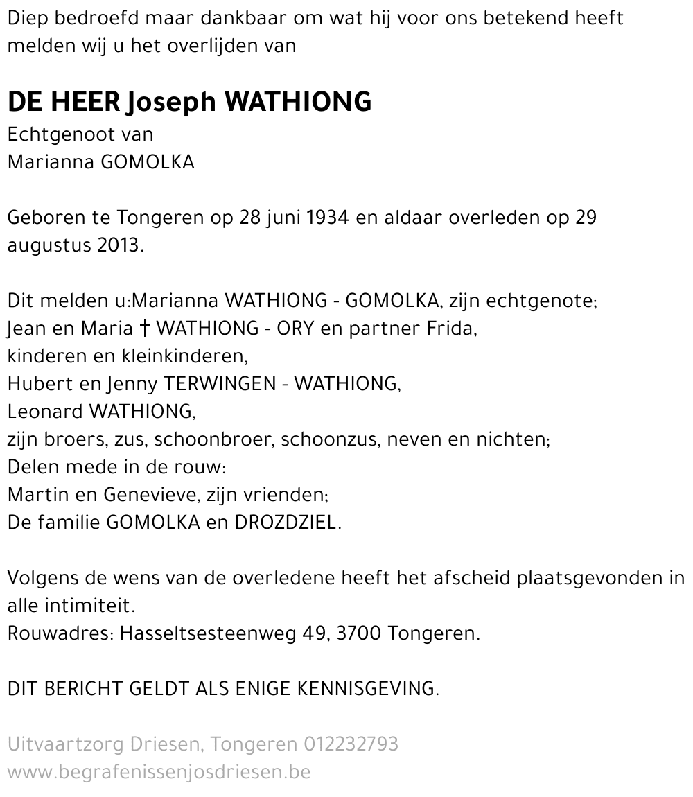 Joseph Wathiong