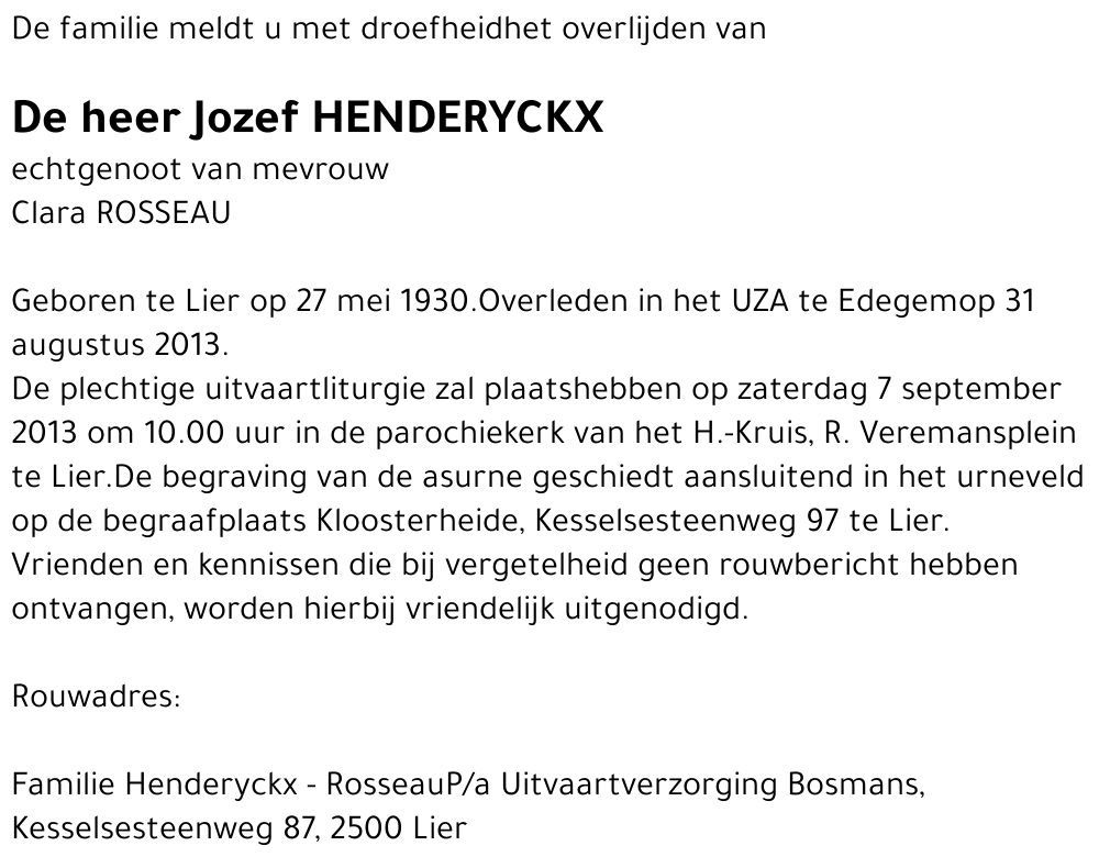 Jozef Henderyckx