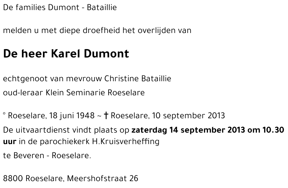 Karel Dumont