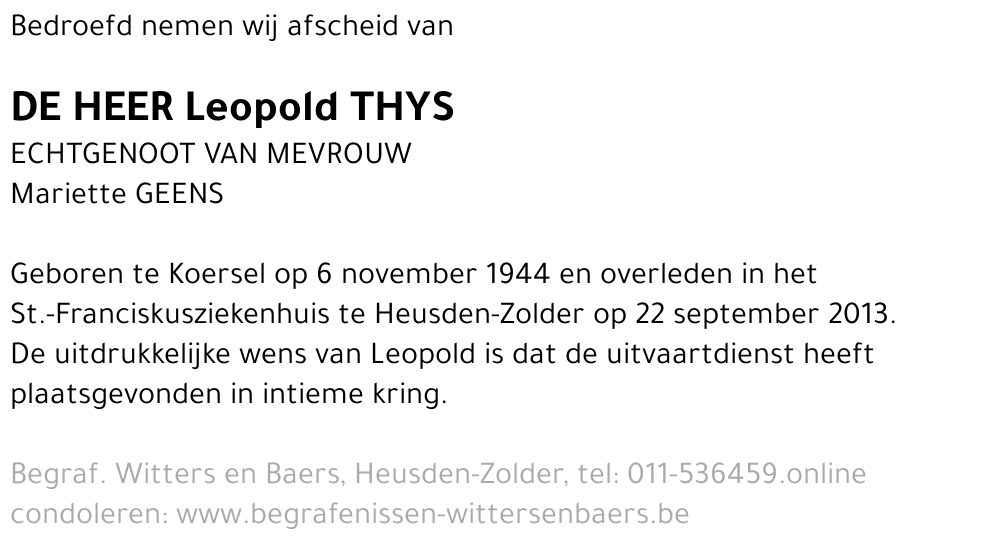 Leopold Thys