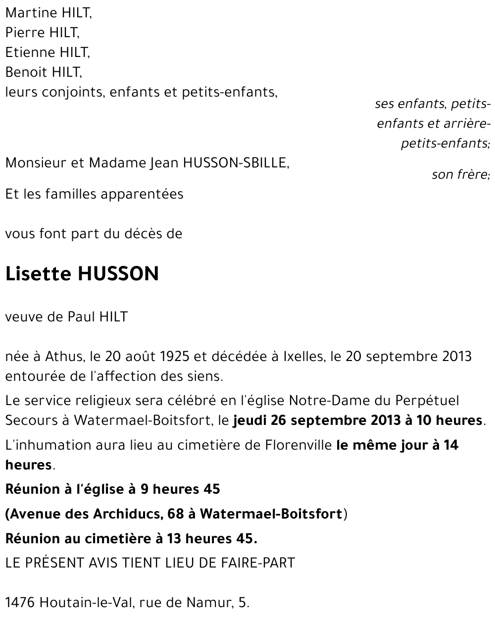 Lisette HUSSON