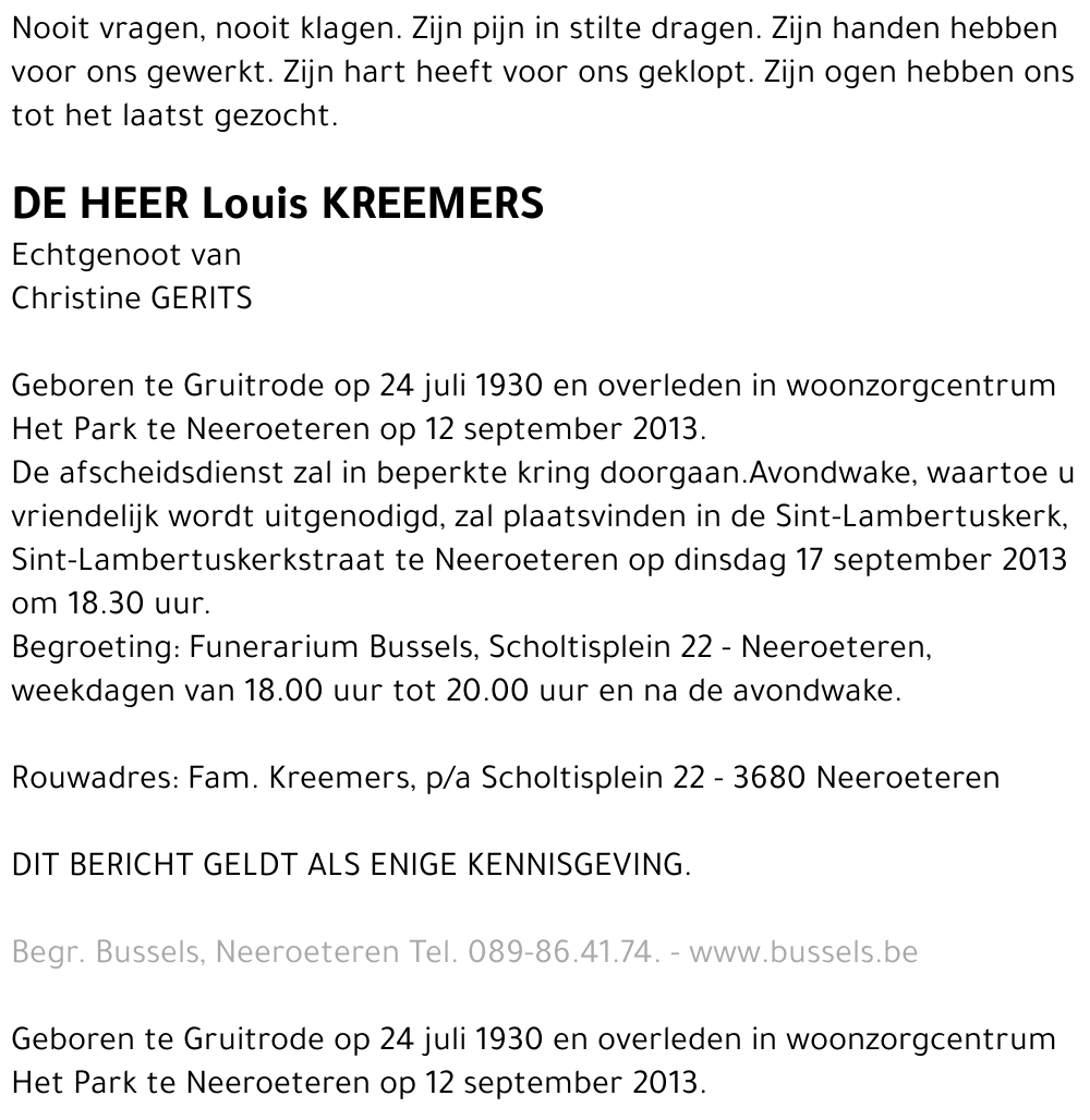 Louis KREEMERS