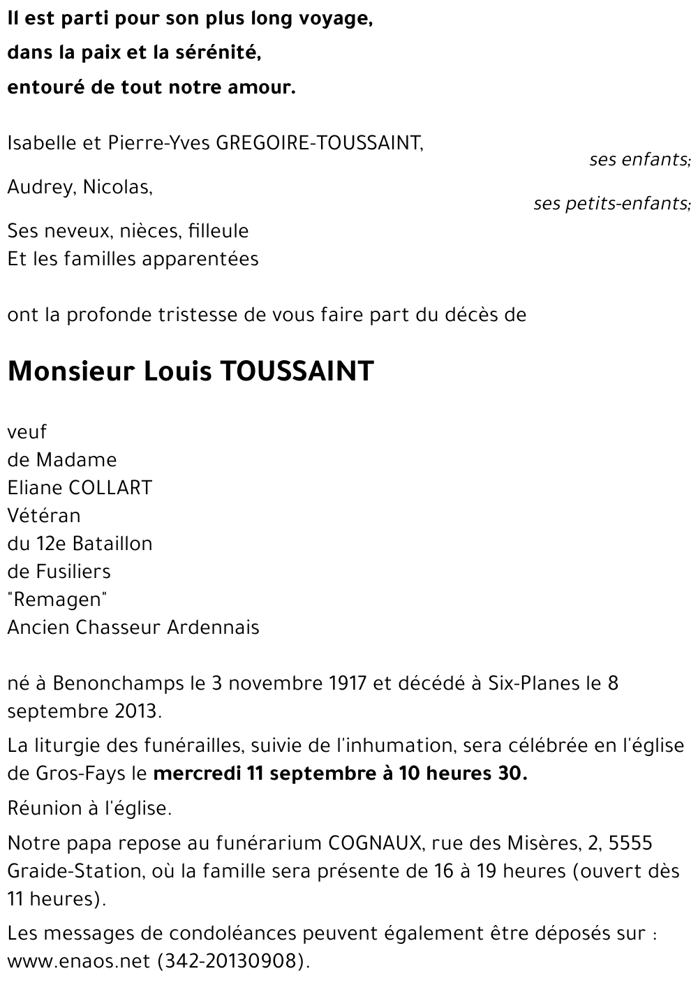 Louis TOUSSAINT