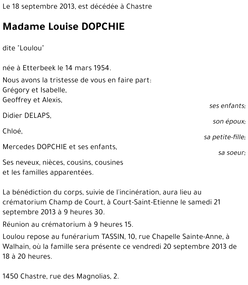 Louise DOPCHIE