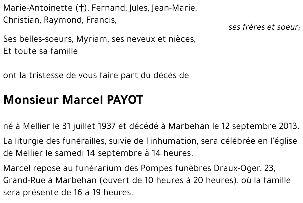 Marcel PAYOT