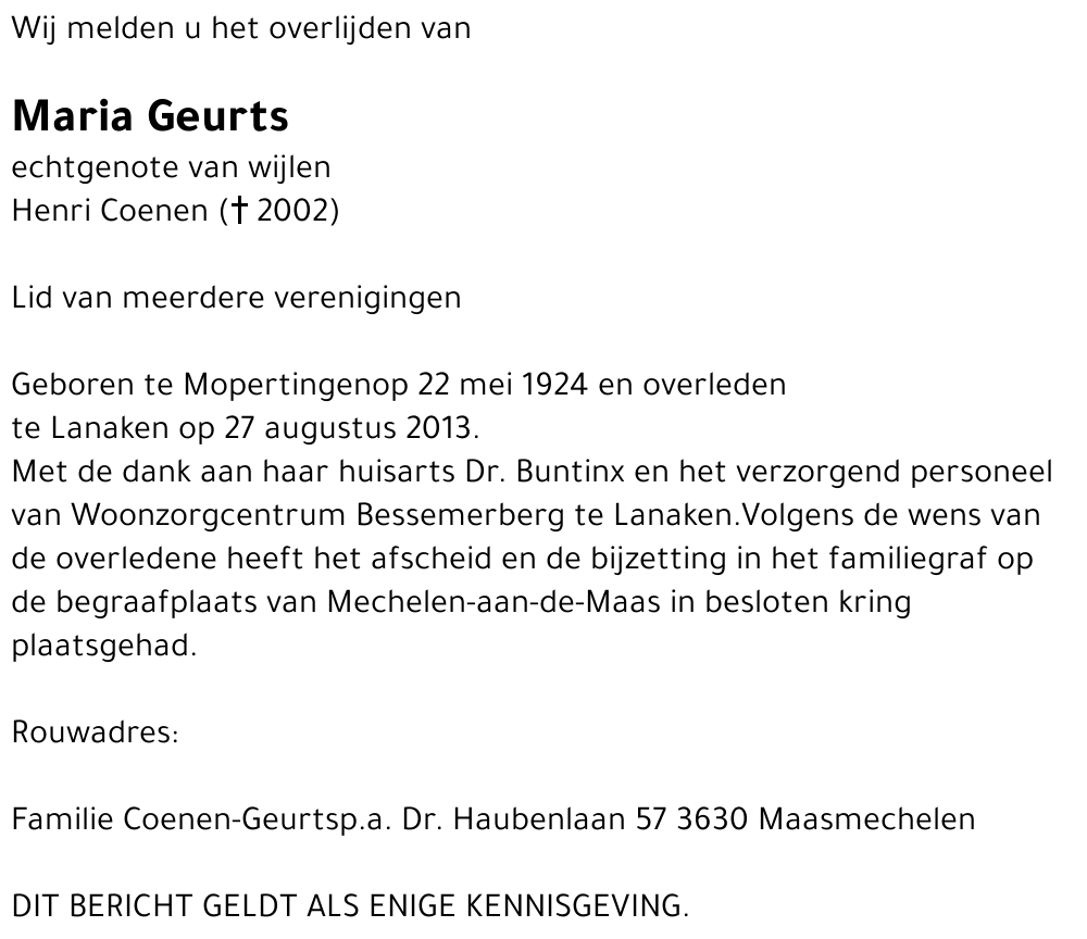 Maria Geurts