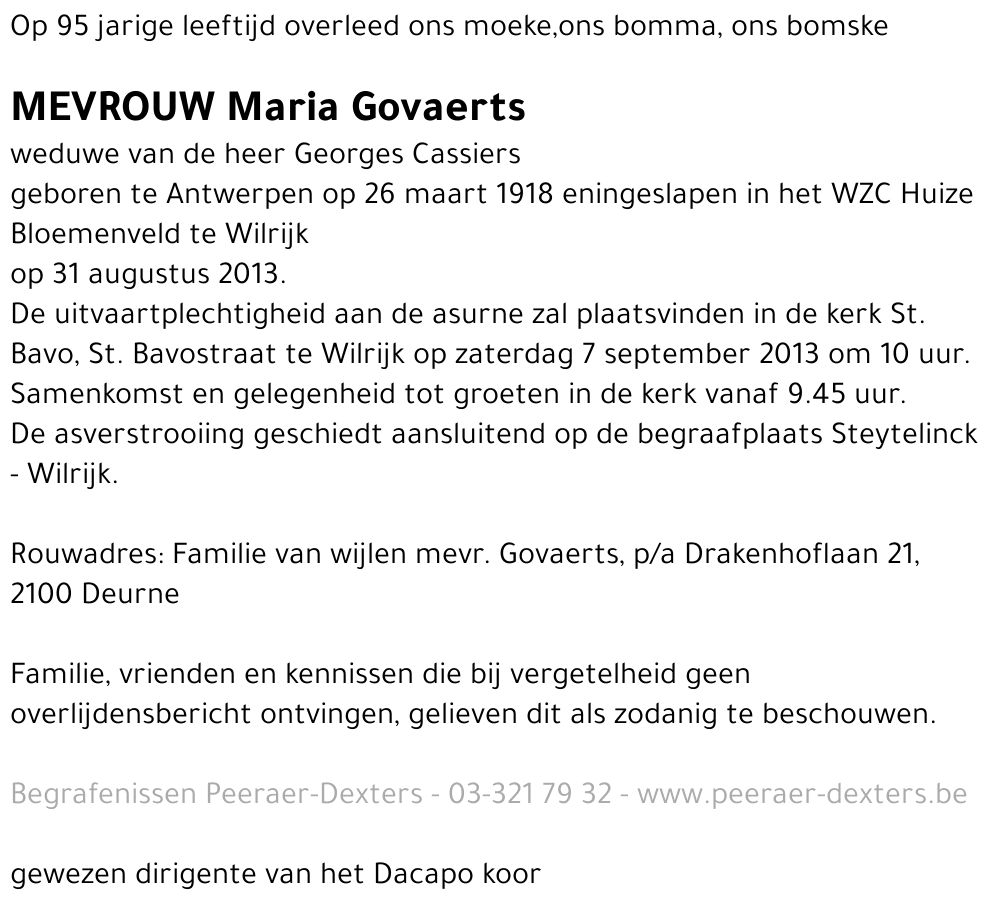 Maria Govaerts