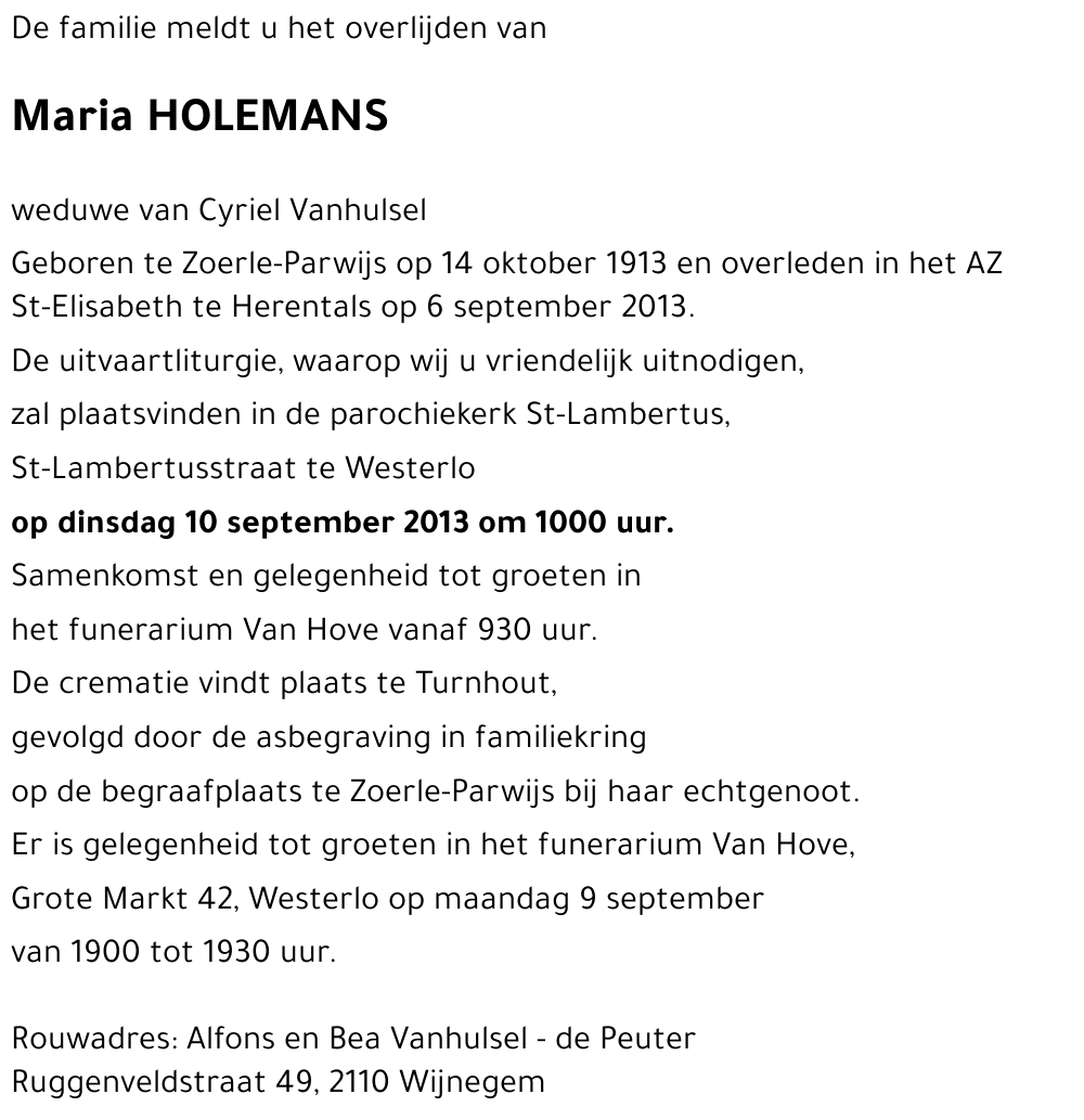 Maria HOLEMANS