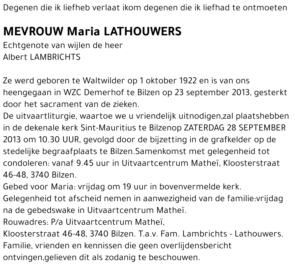 Maria LATHOUWERS