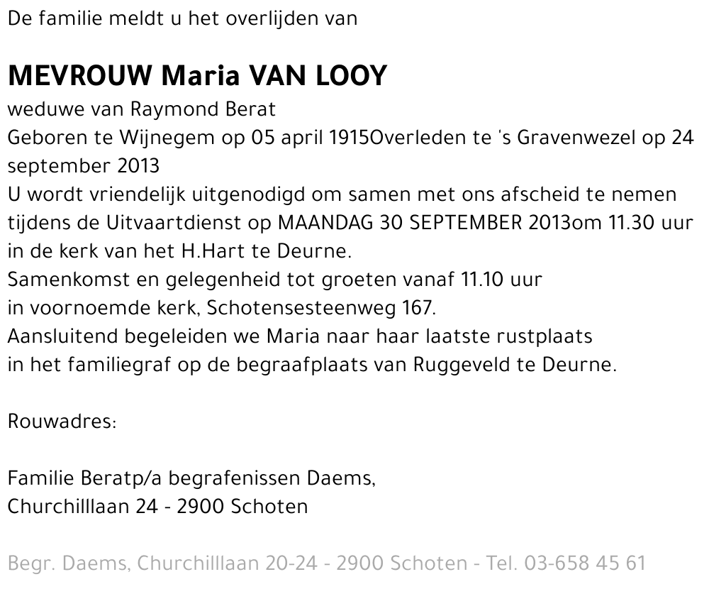 Maria Van Looy