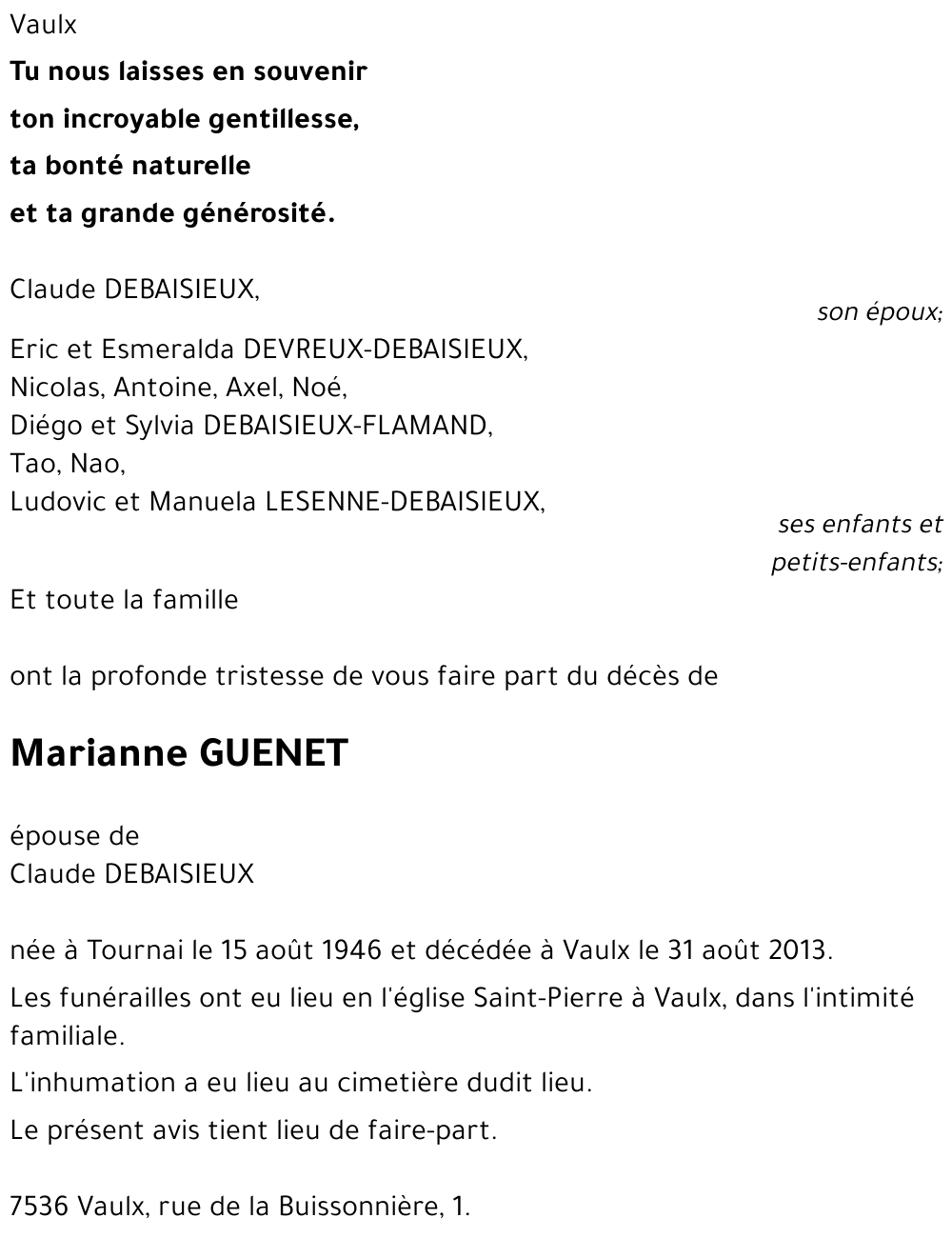 Marianne GUENET