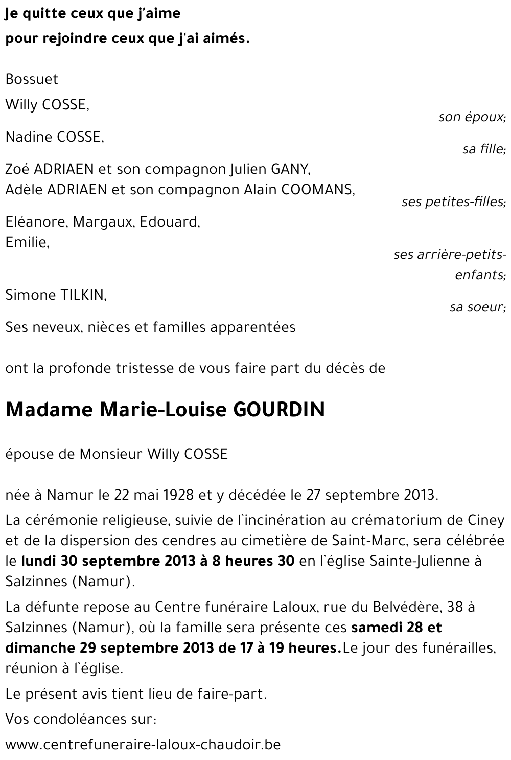 Marie-Louise GOURDIN