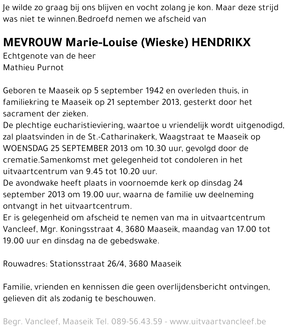 Marie-Louise Hendrikx