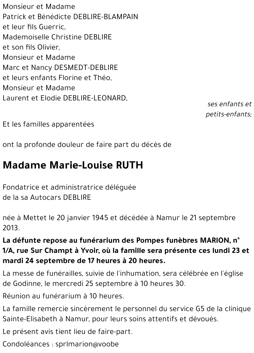 Marie-Louise RUTH