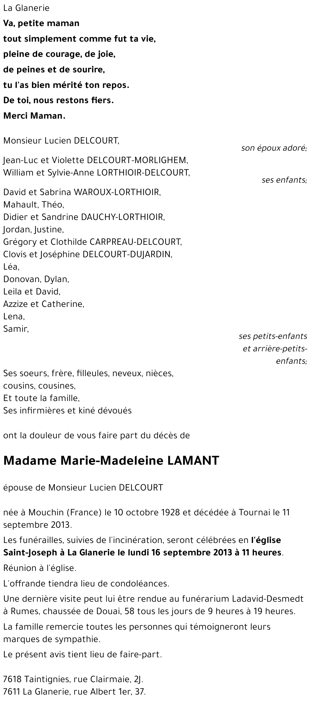 Marie-Madeleine LAMANT