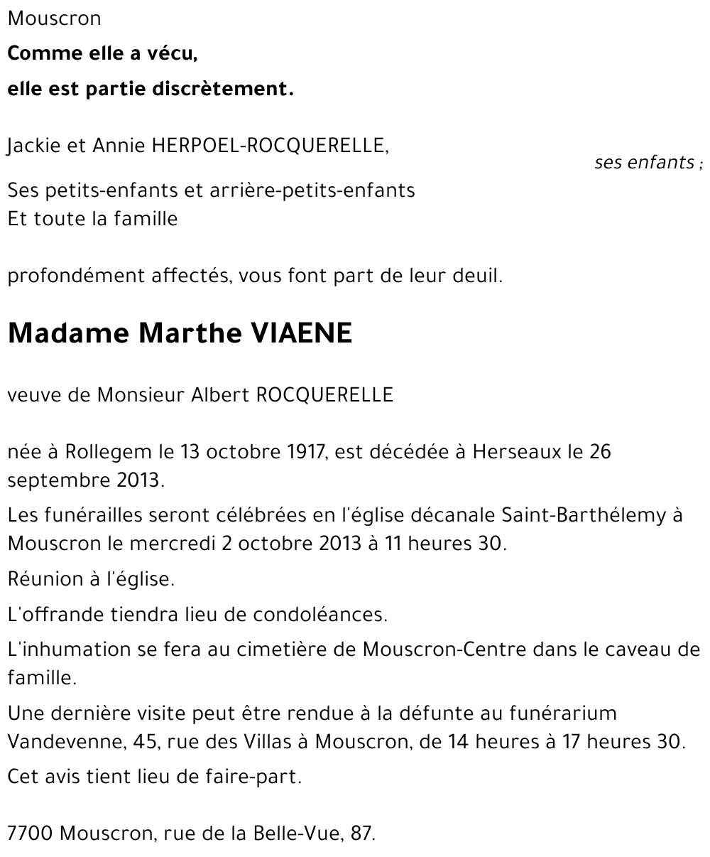 Marthe VIAENE