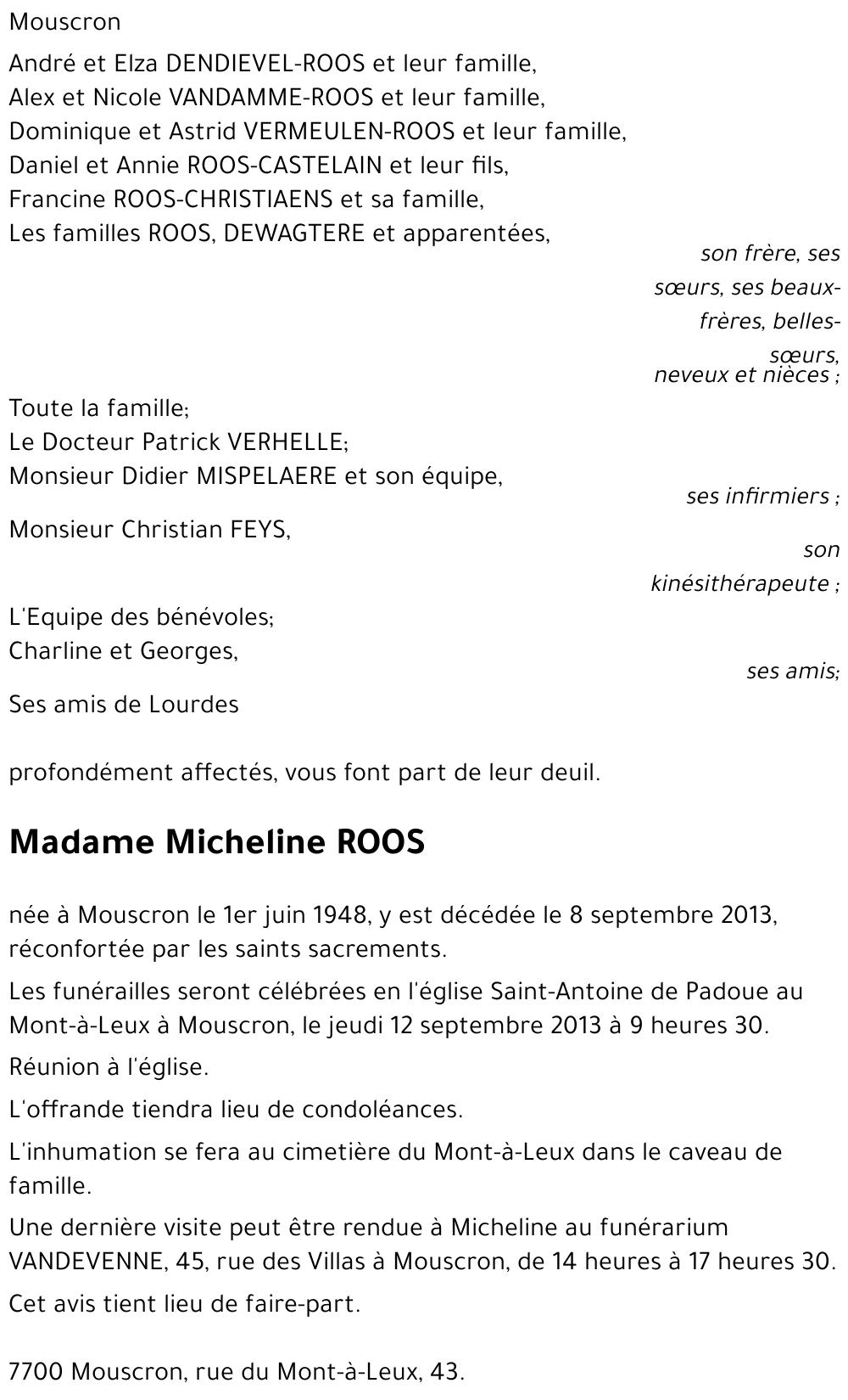 Micheline ROOS