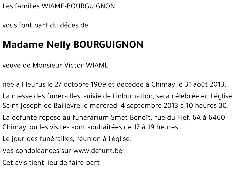Nelly BOURGUIGNON