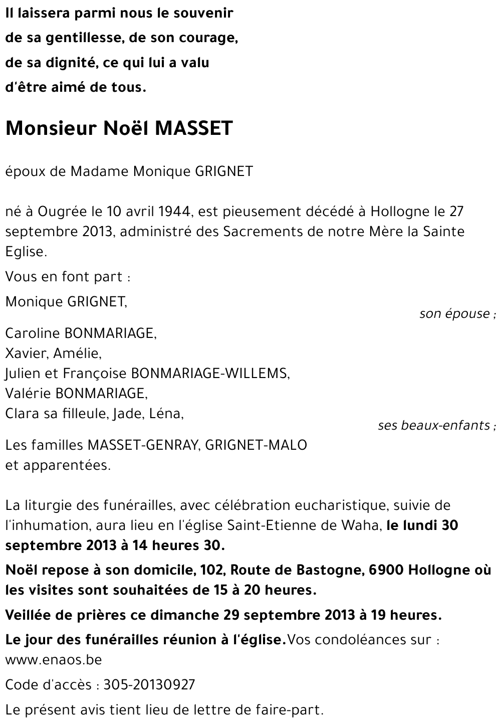 Noël MASSET