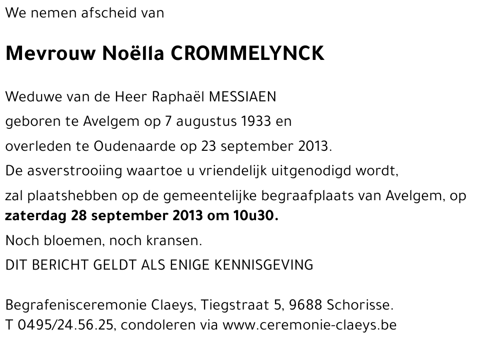 Noëlla CROMMELYNCK