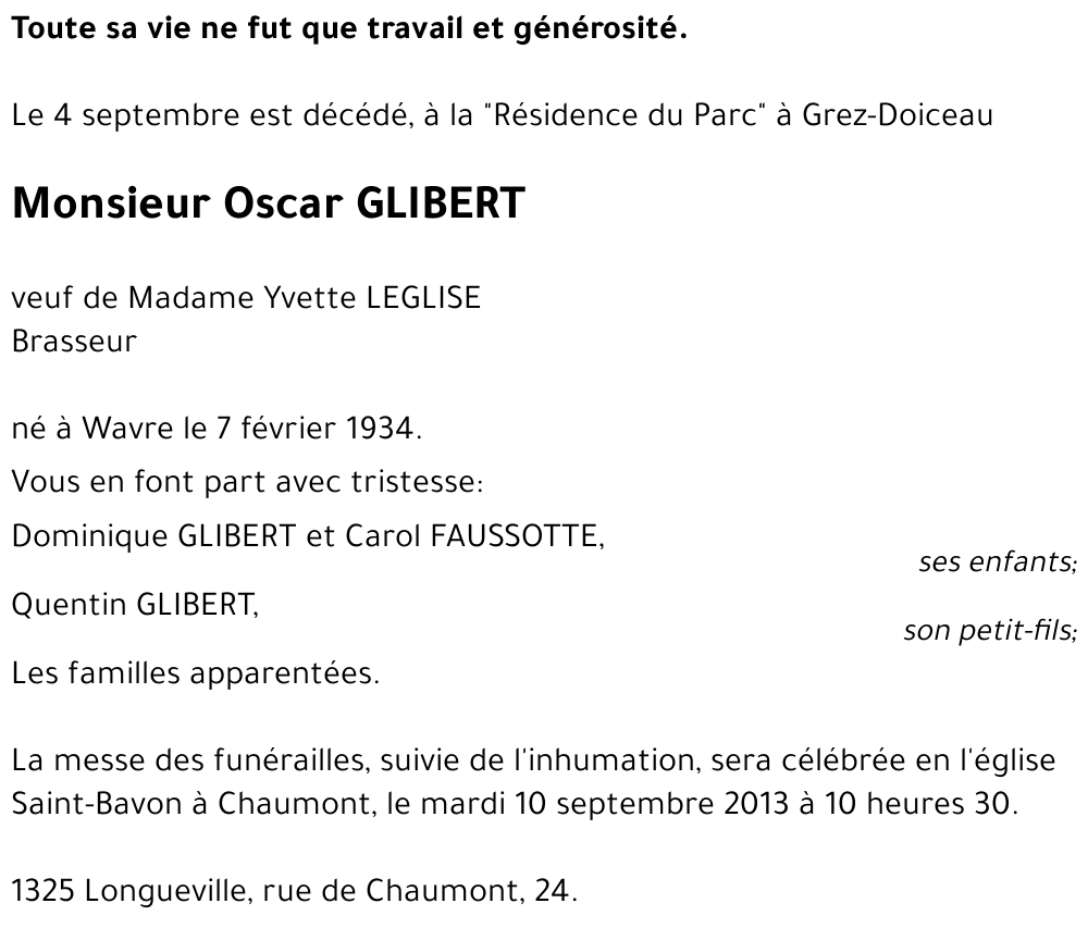 Oscar GLIBERT
