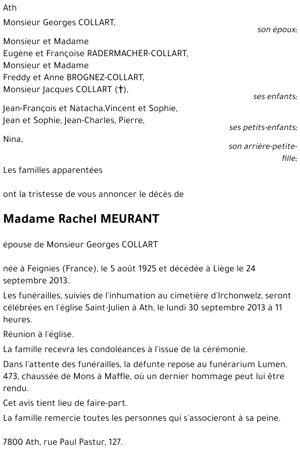 Rachel MEURANT