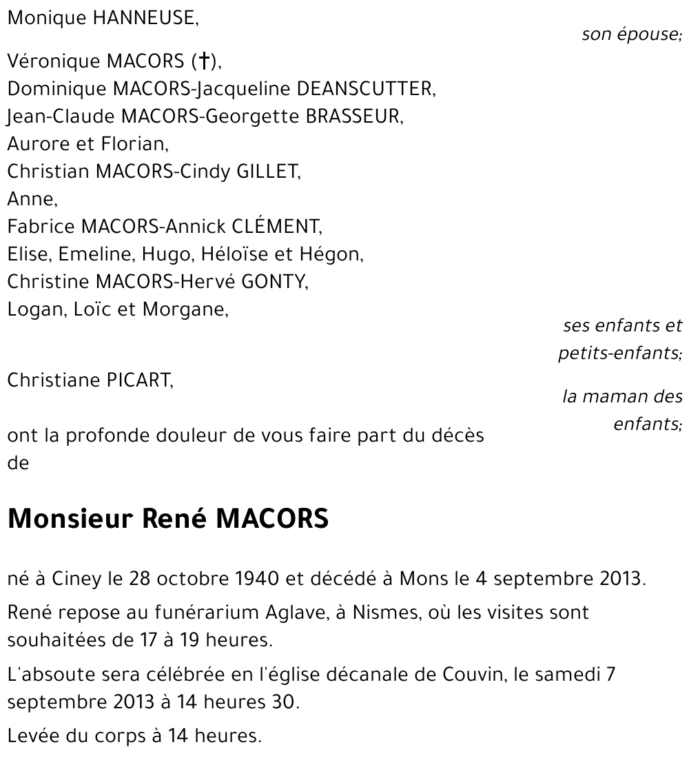 René MACORS