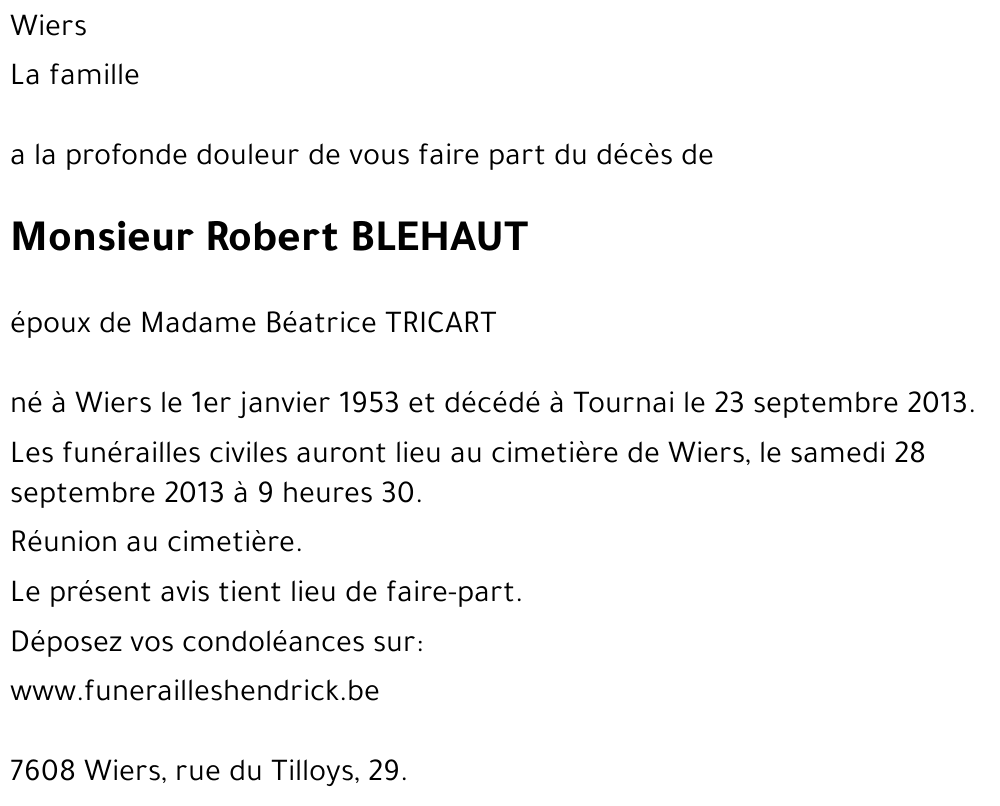 Robert BLEHAUT