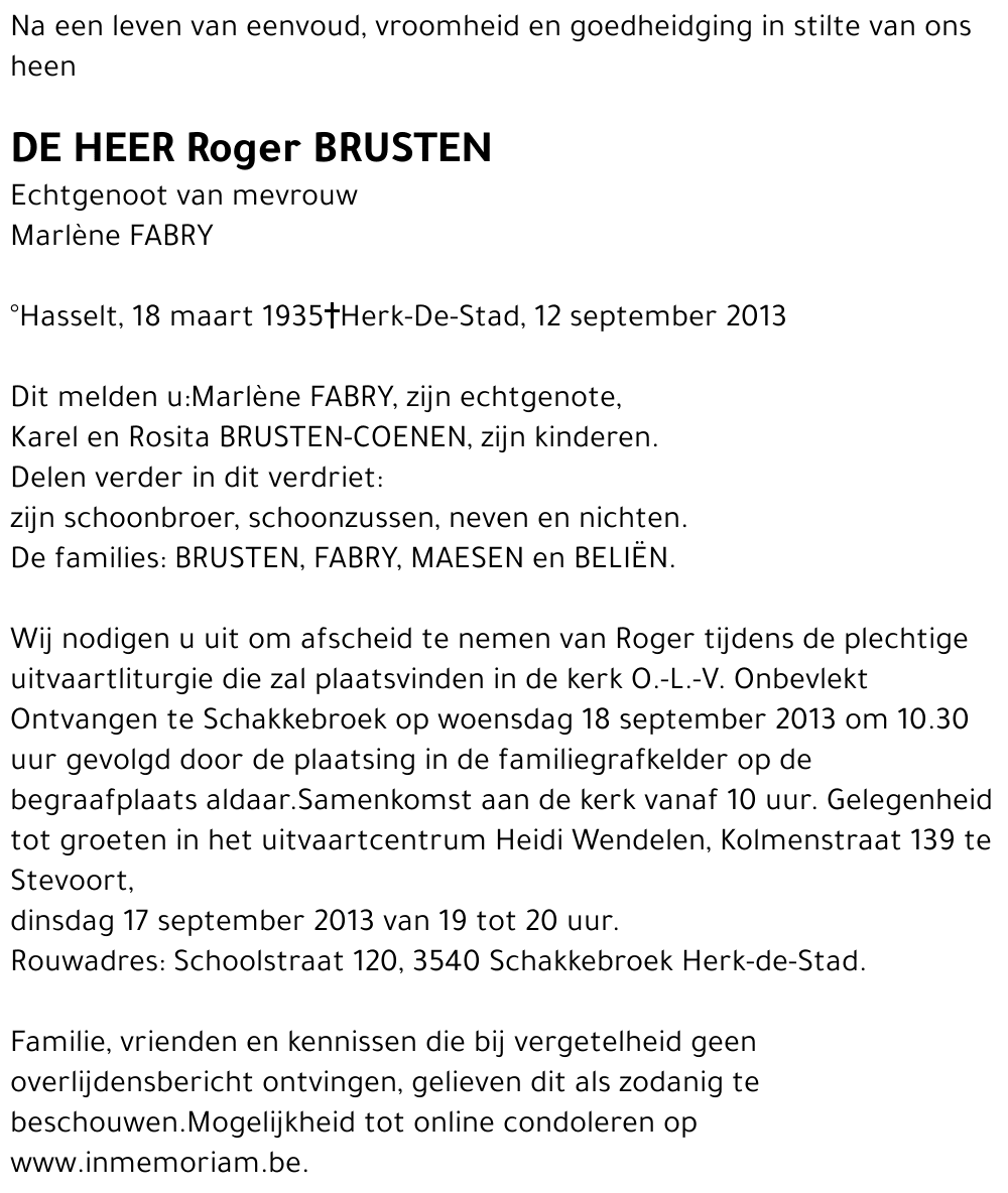 Roger BRUSTEN
