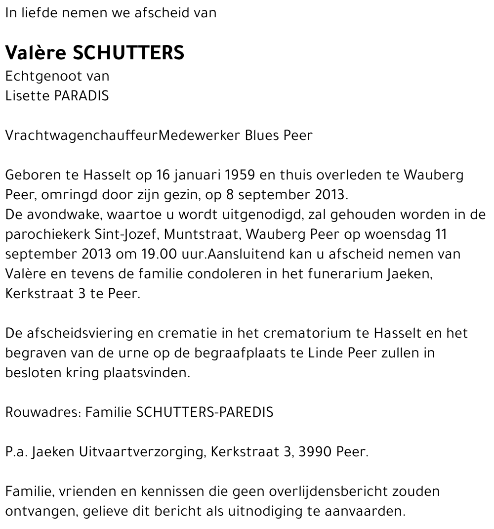 Valère SCHUTTERS