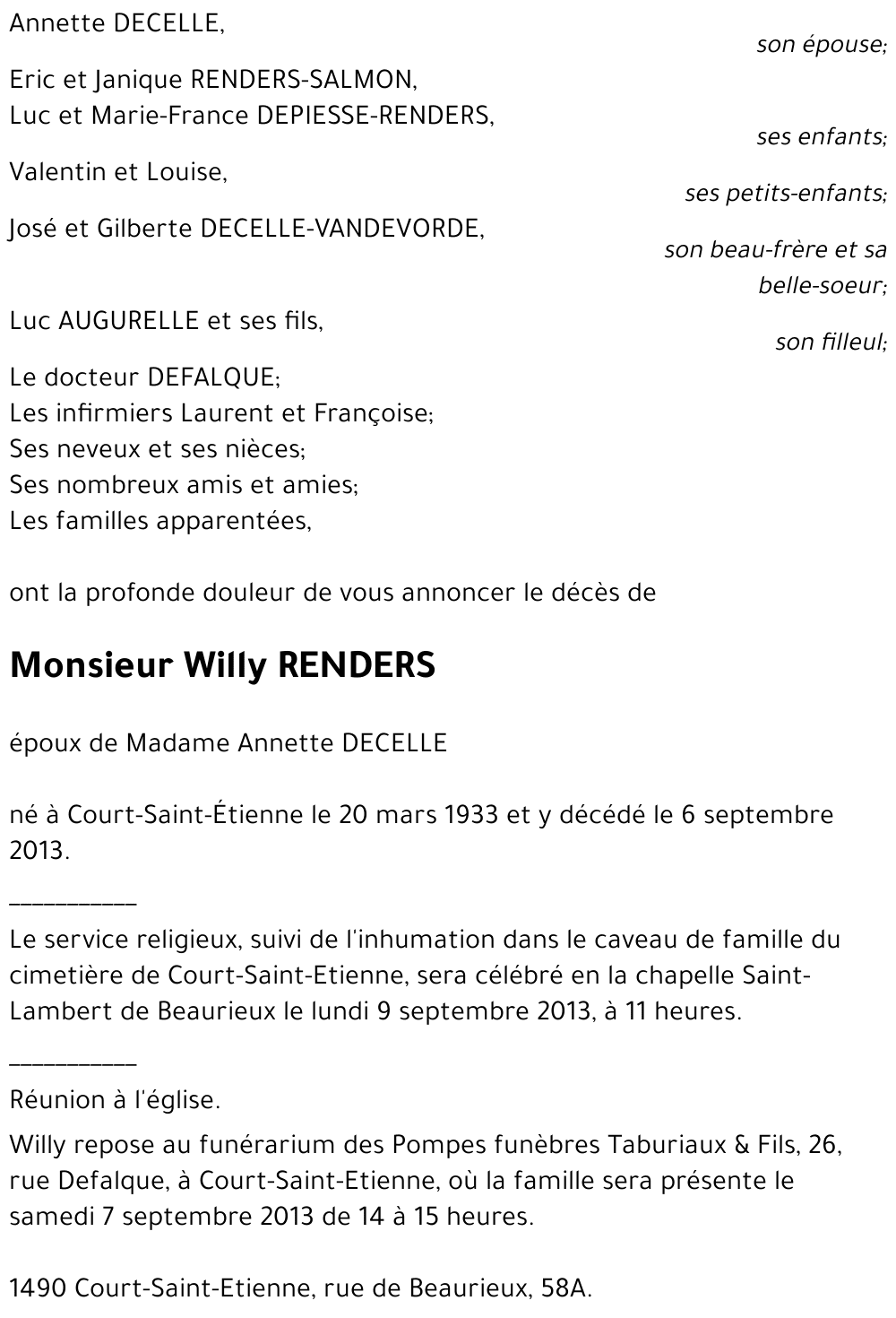 Willy RENDERS