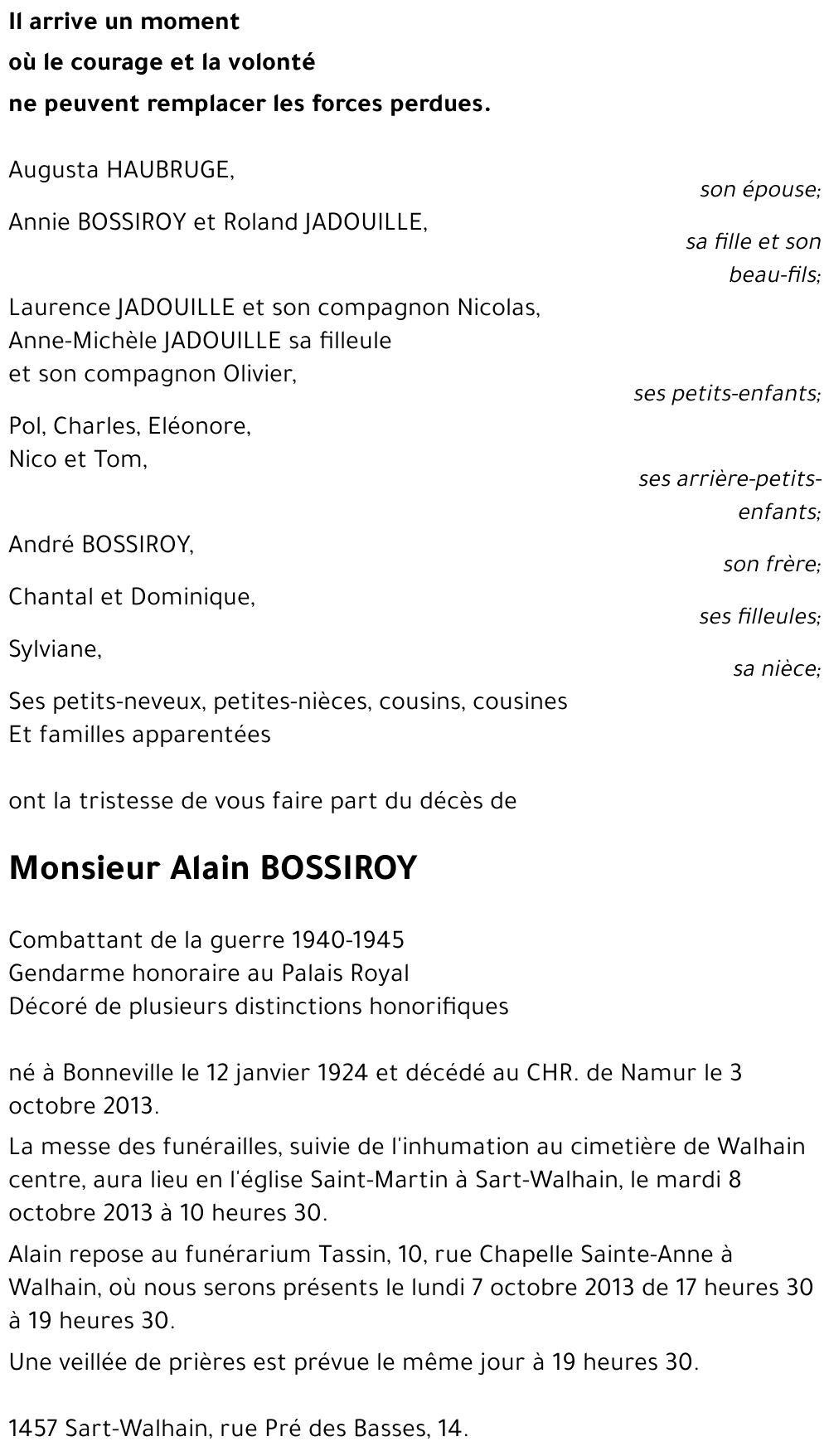 Alain BOSSIROY