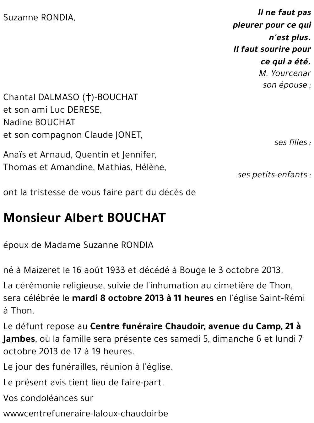 Albert BOUCHAT