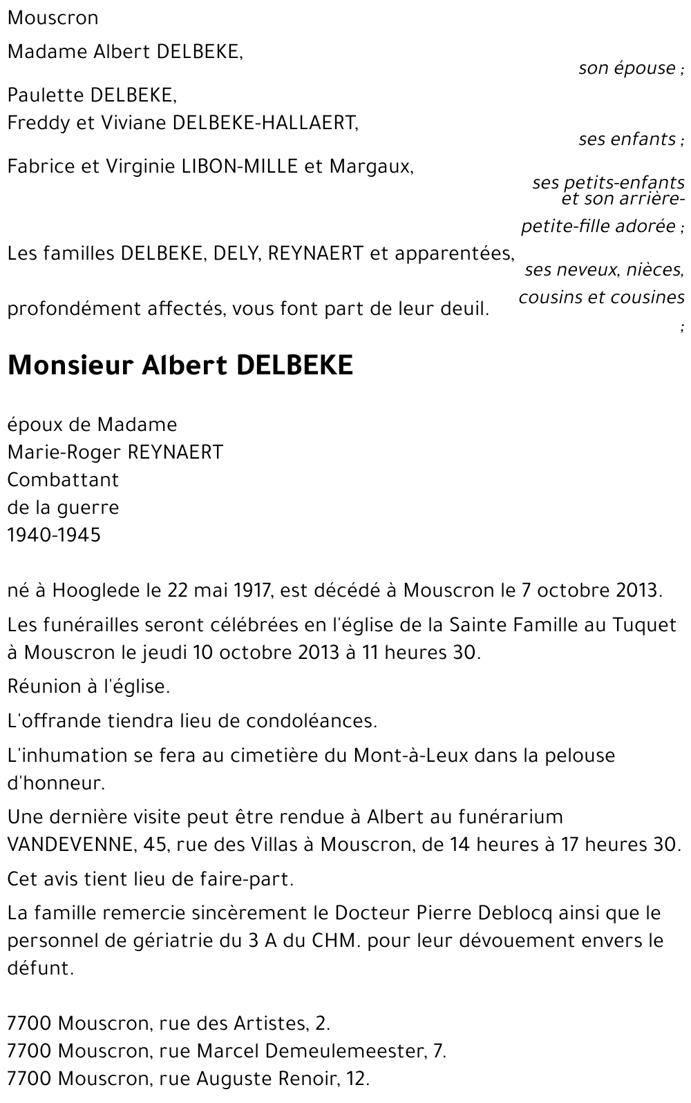 Albert DELBEKE