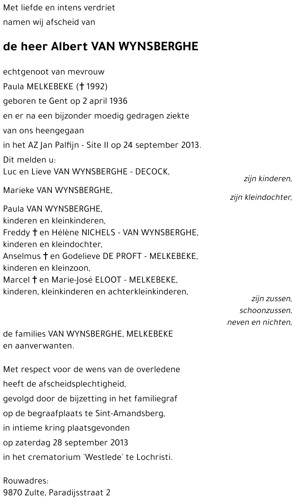 Albert Van Wynsberghe