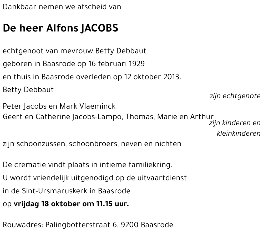 Alfons JACOBS
