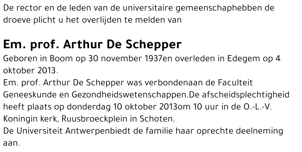 Arthur De Schepper