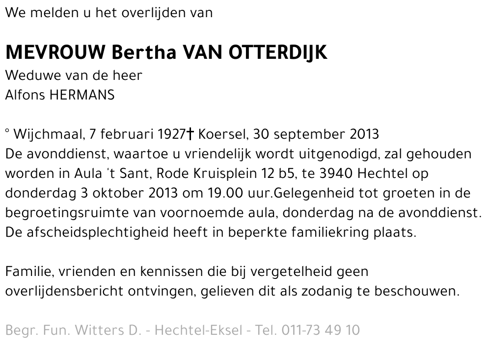 Bertha van Otterdijk