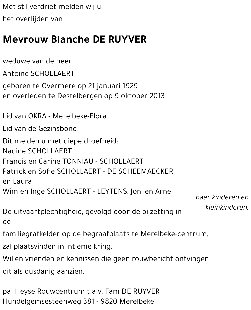 Blanche DE RUYVER