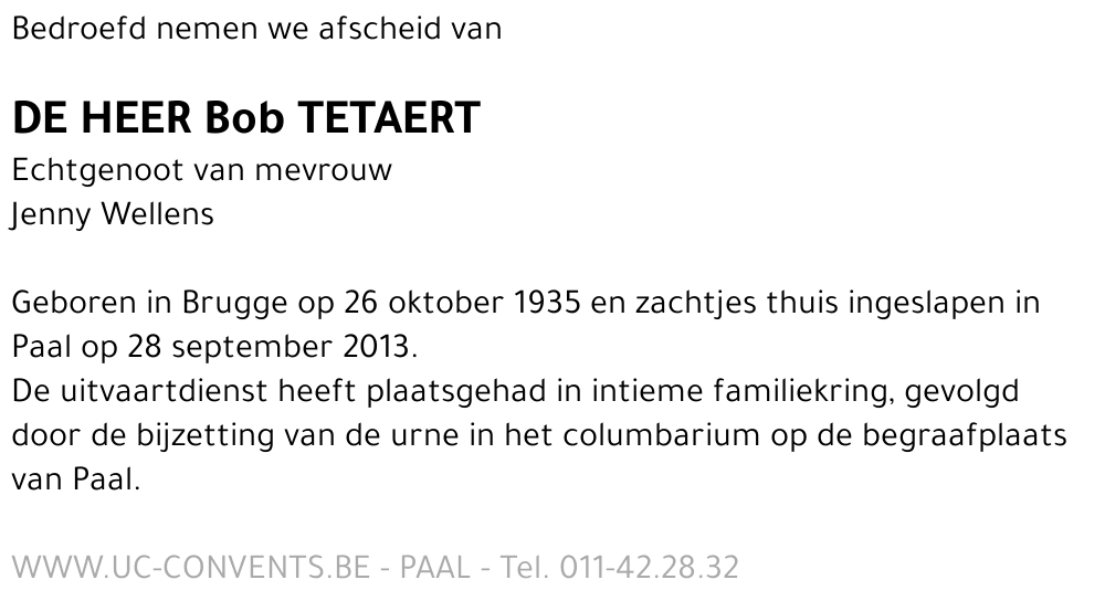 Bob Tetaert
