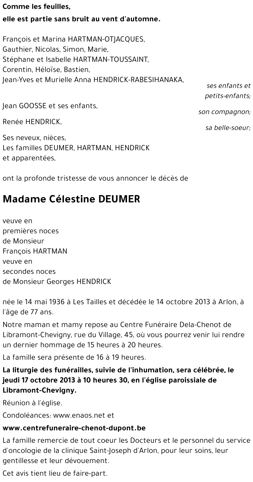 Célestine DEUMER