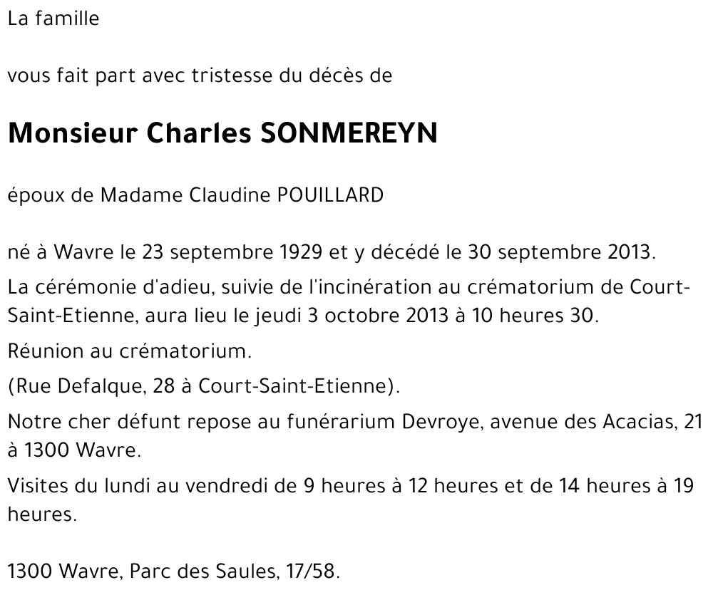 Charles SONMEREYN