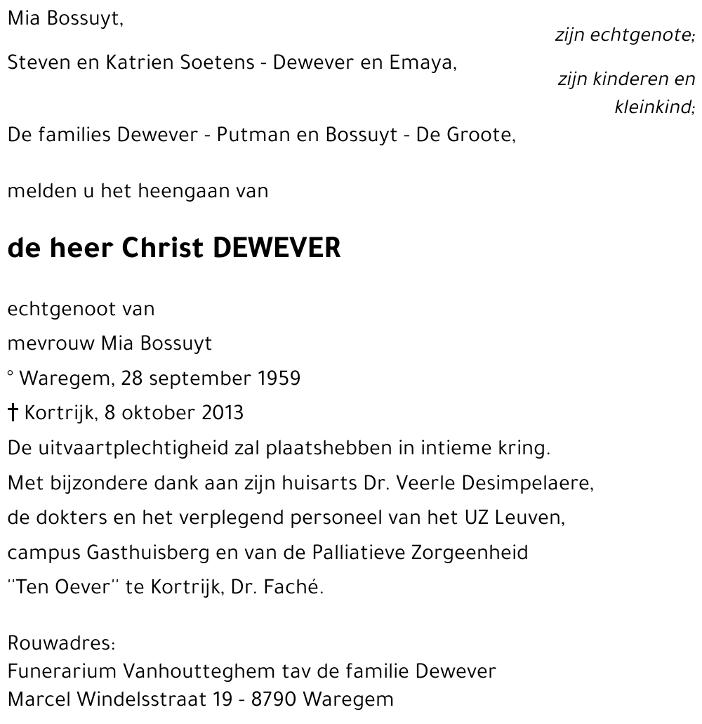 Christ DEWEVER
