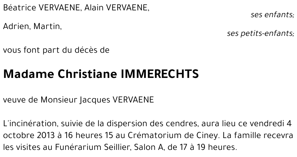 Christiane IMMERECHTS