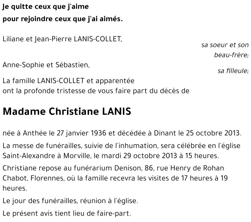 Christiane LANIS