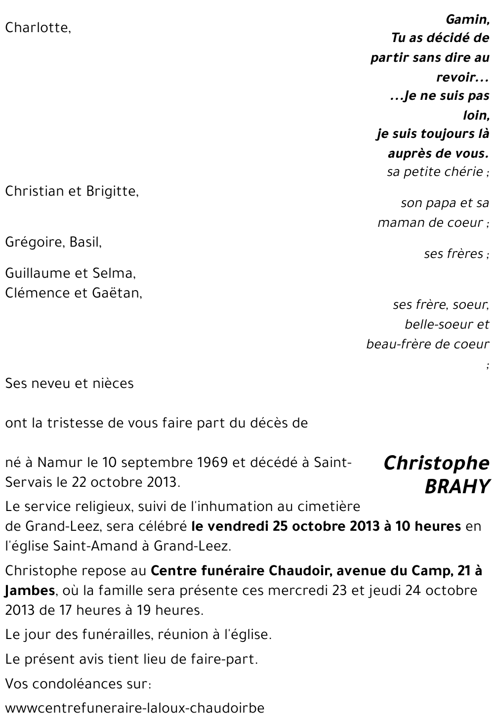 Christophe BRAHY