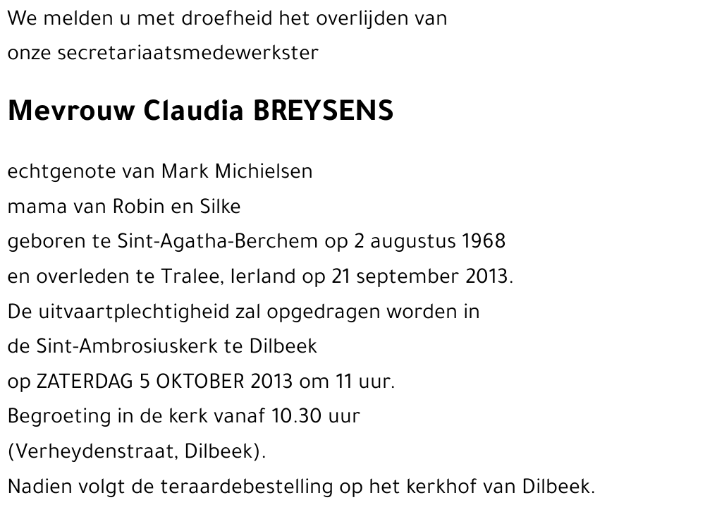 Claudia BREYSENS