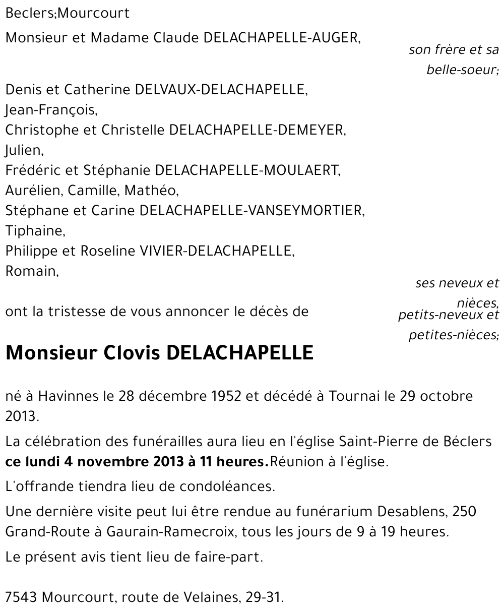 Clovis DELACHAPELLE