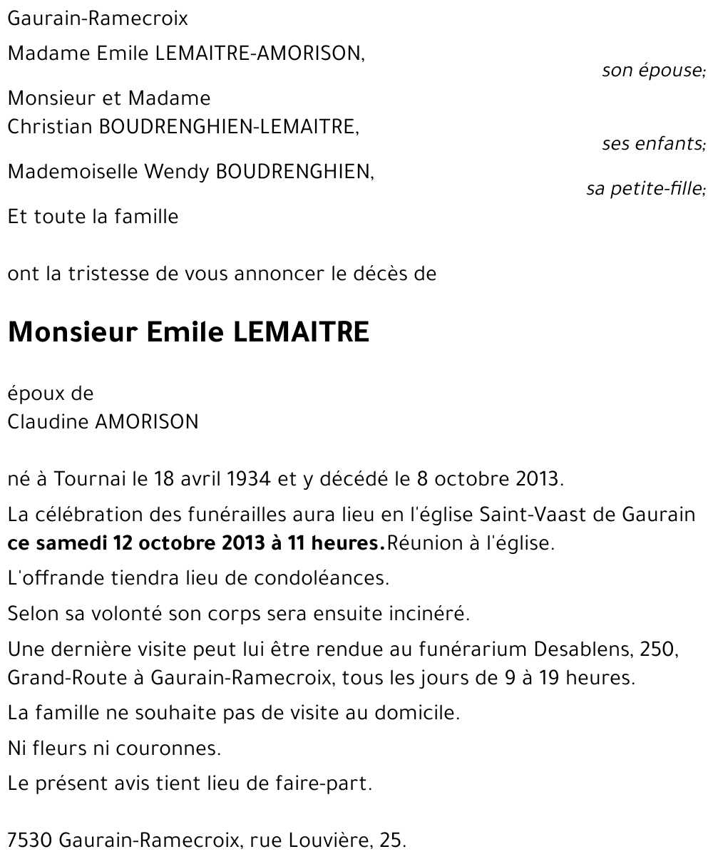 Emile LEMAITRE