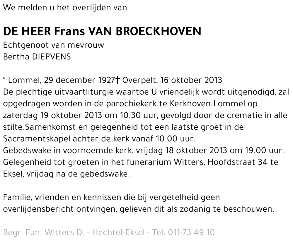 Frans Van Broeckhoven